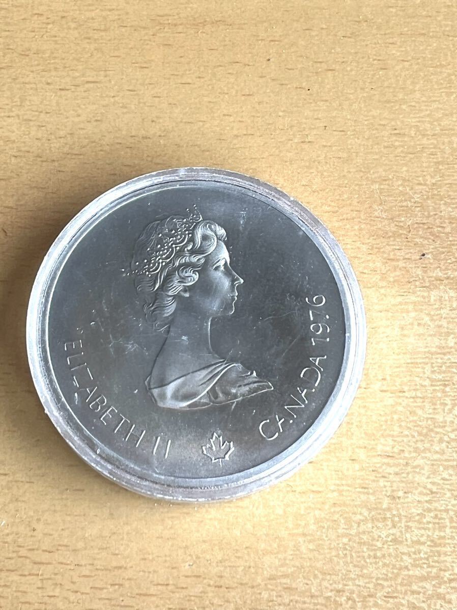 珍しい裏面 サッカー 1976 モントリオールオリンピック記念10ドル 銀貨の画像5