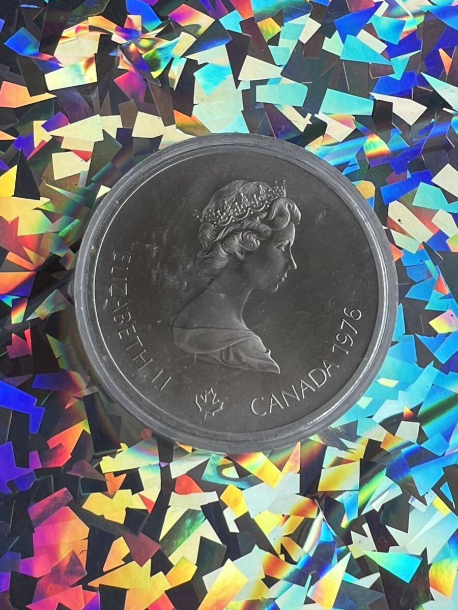 珍しい裏面 サッカー 1976 モントリオールオリンピック記念10ドル 銀貨の画像3