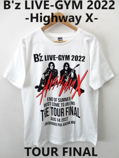 美品/B'z:ビーズ/LIVE-GYM 2022 -Highway X-ツアーファイナル/会場限定 ツアー Tシャツ/ホワイト/XLsize/オフィシャル ツアー グッズ_画像1