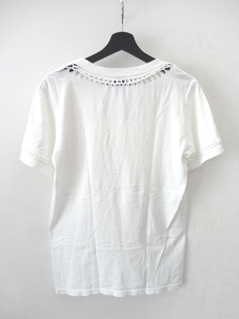 2007SS/NUMBER (N)INE:ナンバーナイン/ABOUT A BOY期/編み込み Vネック Tシャツ/ホワイト/size 3/日本製/宮下貴裕 本人期_画像9