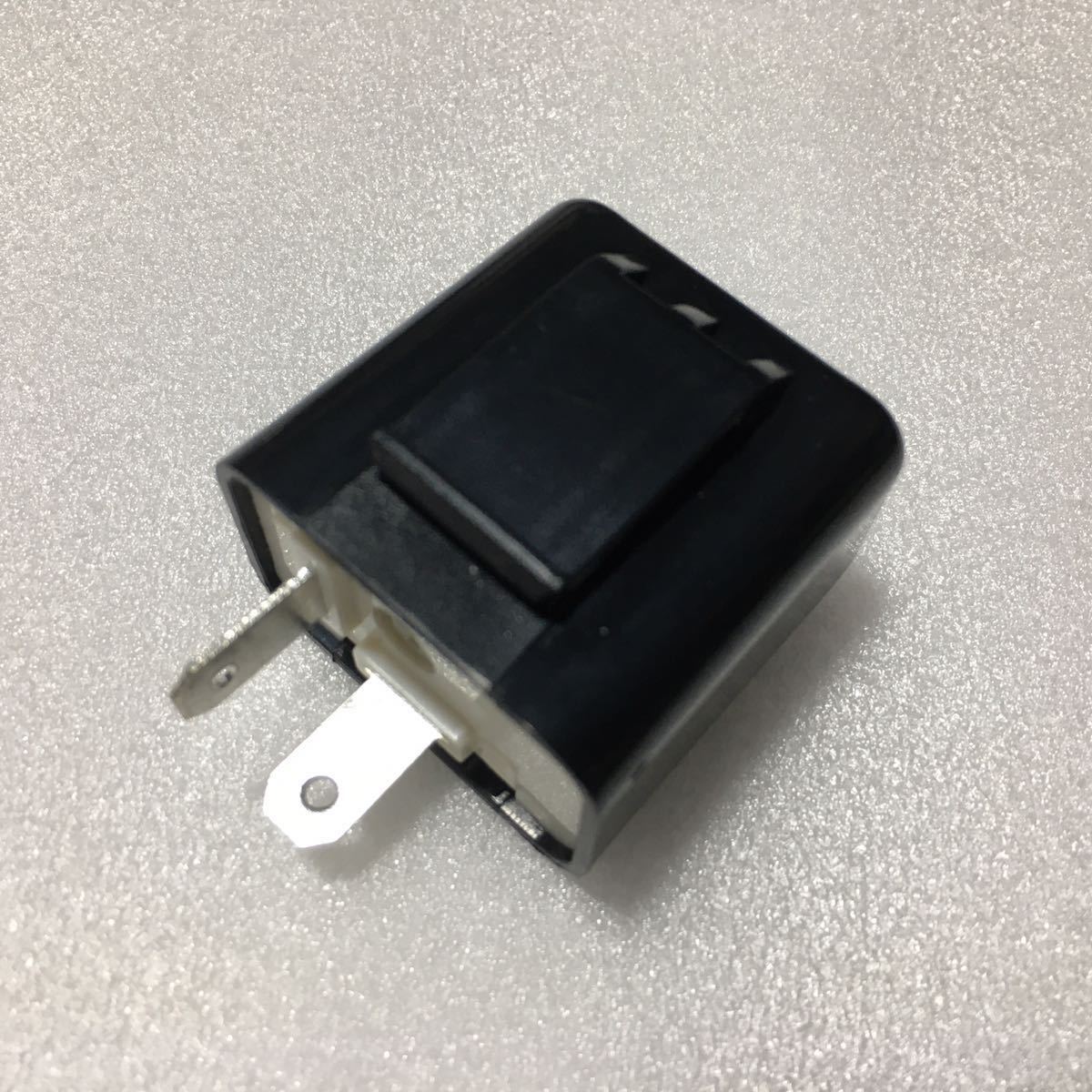 汎用 IC ウインカーリレー 12V 点滅速度無段階調整式 電球/LED両対応 2ピンタイプ 送料無料 ヤマハ ホンダ スズキ カワサキ 参考動画ありの画像2