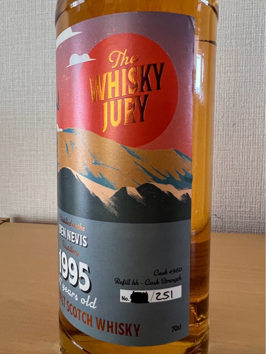 ウイスキージュリー ベンネヴィス 1995 27年 シングルカスク　The Whisky Jury Ben Nevis 1996