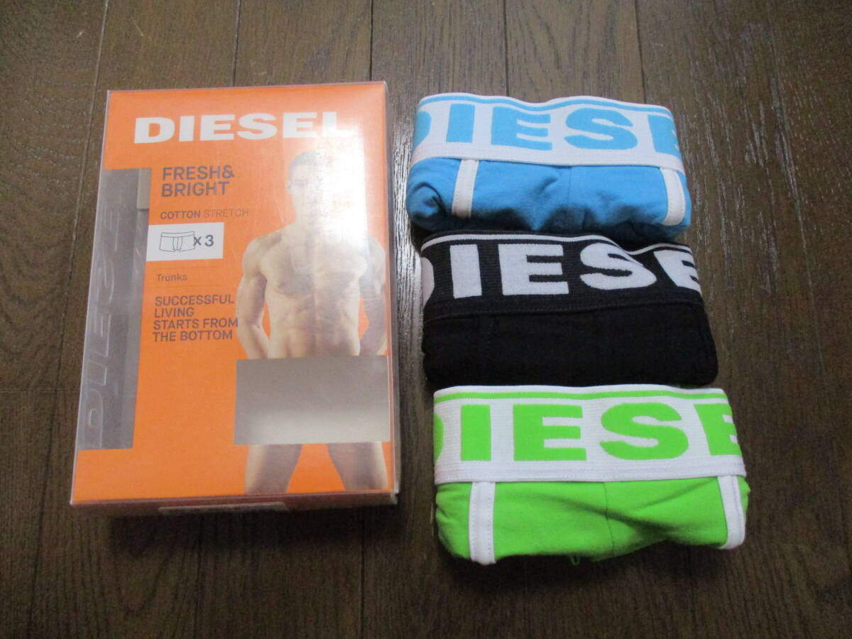 ☆DIESEL/ディーゼル☆未使用 UMBX-DAMIENTHREEPACK BOXER ３PACK ボクサーパンツ3枚セット サイズ：S アンダーシャツ トランクス_画像1