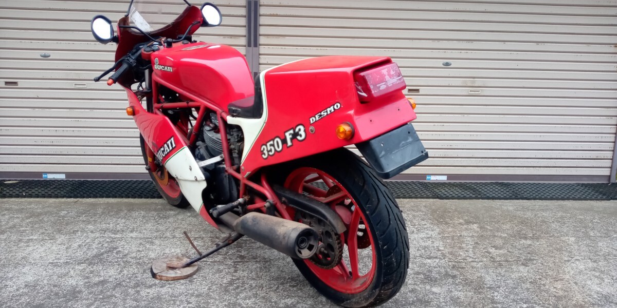 * старый машина первоначальный инспекция Showa 63 год DUCATI Ducati F3 350 ZDM350R неподвижный снятие деталей восстановительная база документы есть *