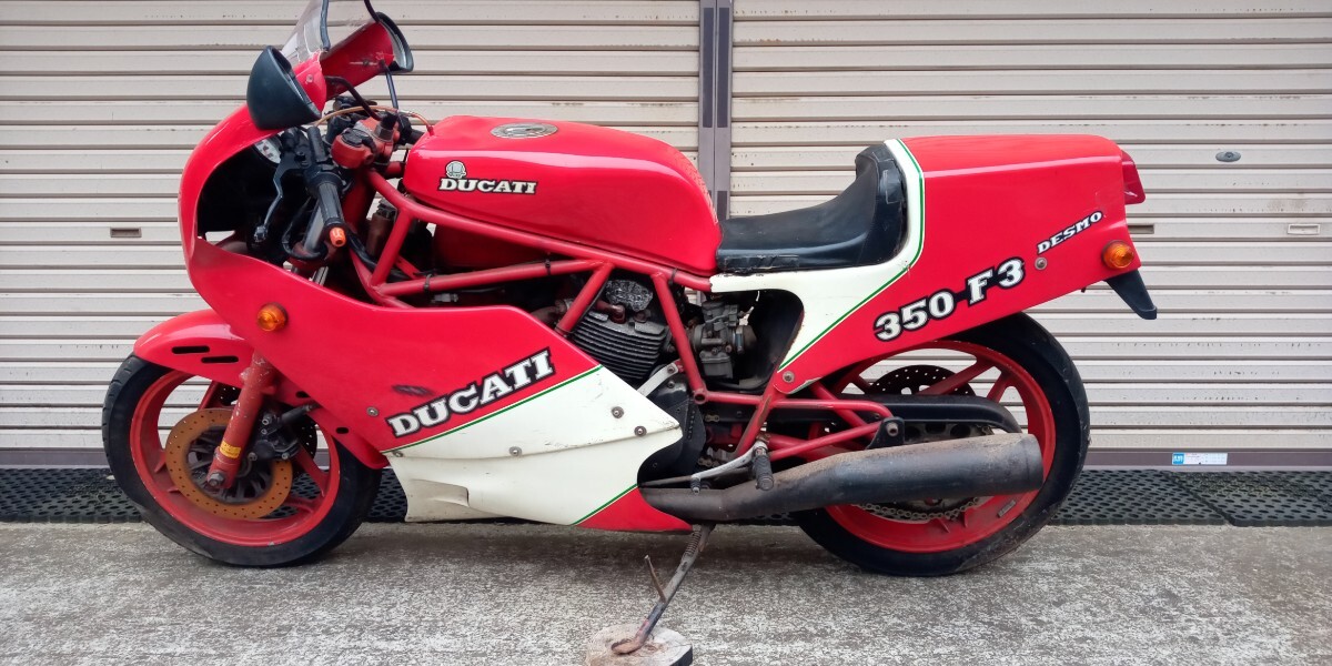 * старый машина первоначальный инспекция Showa 63 год DUCATI Ducati F3 350 ZDM350R неподвижный снятие деталей восстановительная база документы есть *