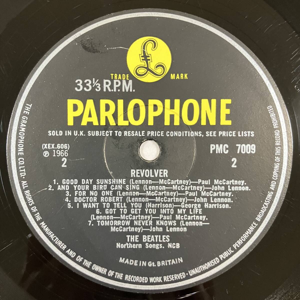 mato2/2 UK монофонический запись желтый pa-ro phone 2nd Press REVOLVER Beatles THE BEATLES