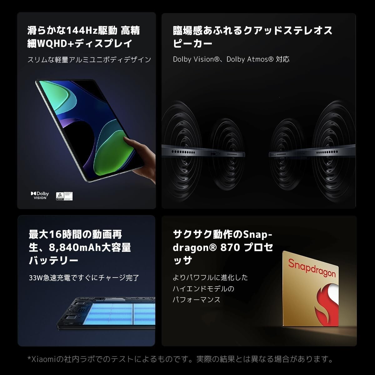 シャオミ Xiaomi Pad 6 8GB + 128GB タブレット Wi-fi版 グレー 11インチ 新品・未開封品_画像4