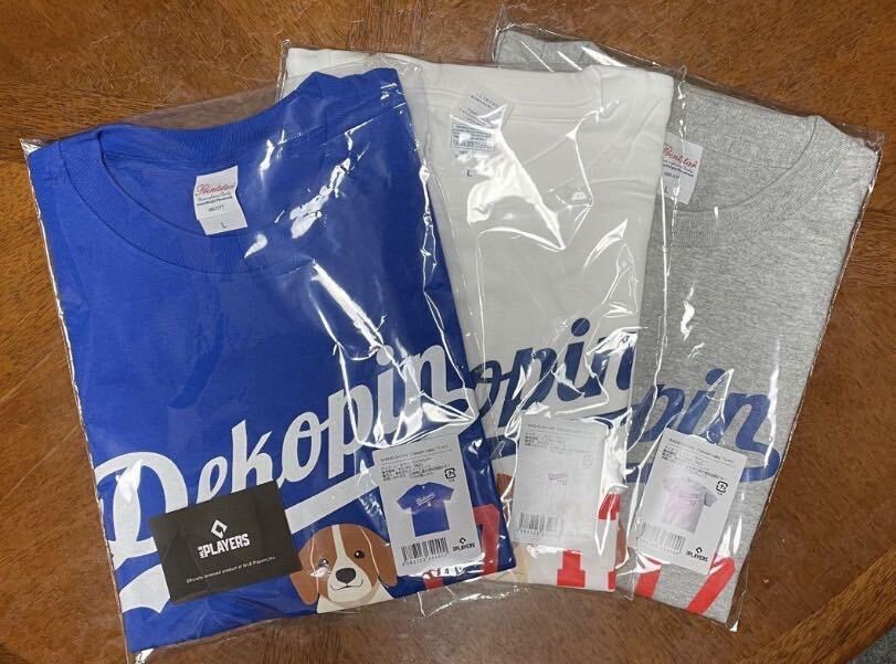 MLB選手会正規ライセンス商品　大谷翔平SHOHEI OHTANI「Dekopin Logo」Tシャツ L グレー　新品未使用_画像3