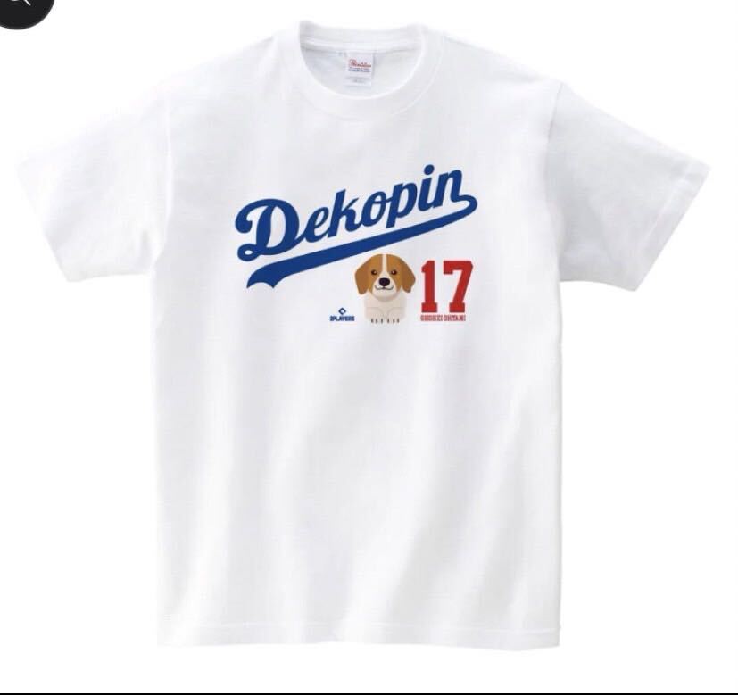 SHOHEI OHTANI Dekopin Logo TシャツLサイズ白 Bibian 比比昂- MLB選手会正規ライセンス商品大谷翔平SHOHEI