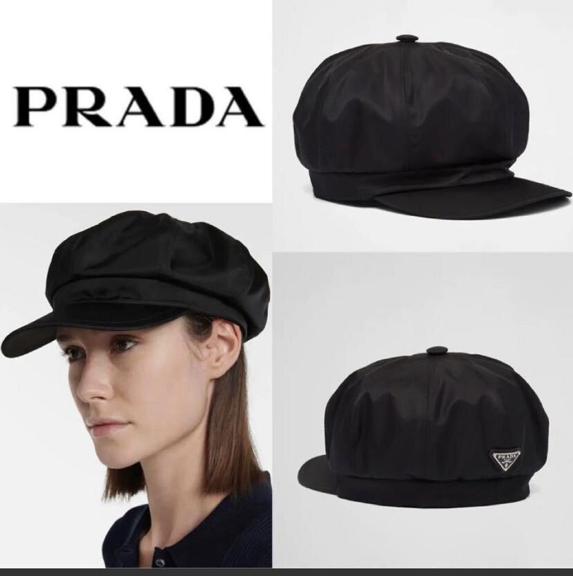 新品PRADA RE-NYLON ロゴハット キャスケット Ｌ　プラダ キャップ 59㎝_画像3