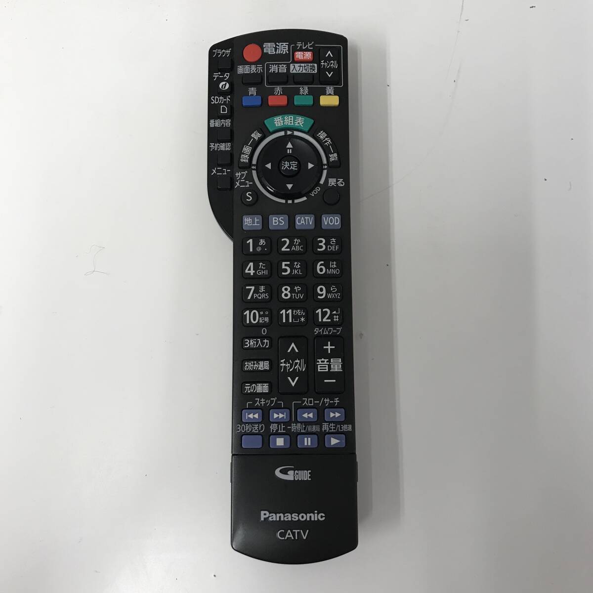 【送料無料】Panasonic パナソニック CATV リモコン　N2QAYB000526 TZ-HDW600F等対応　I0329-1_画像1