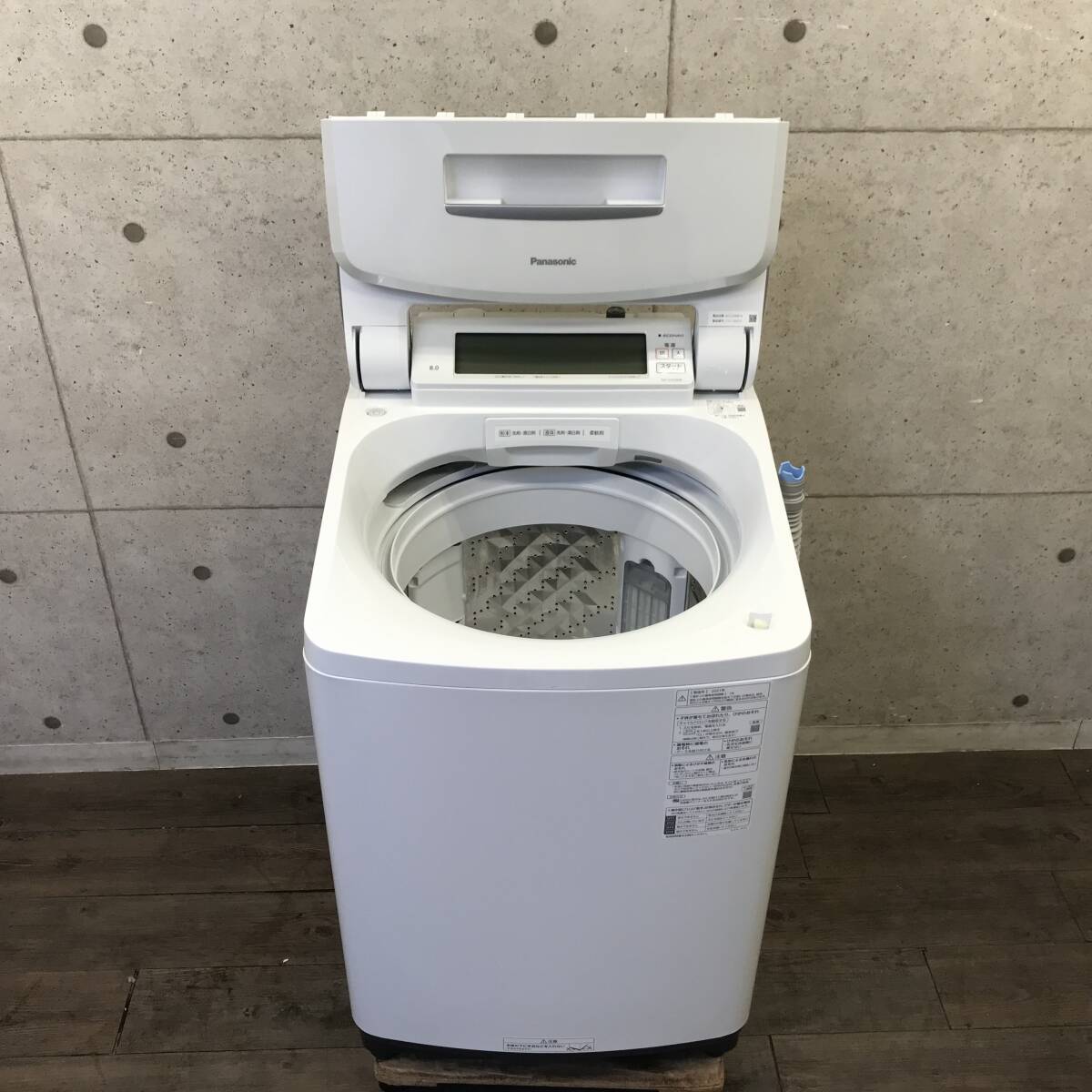 【直接引取可】21年製 洗濯機 Panasonic パナソニック NA-SJFA808 洗濯容量 8kg クリスタルホワイト上開き I0401-3_画像6