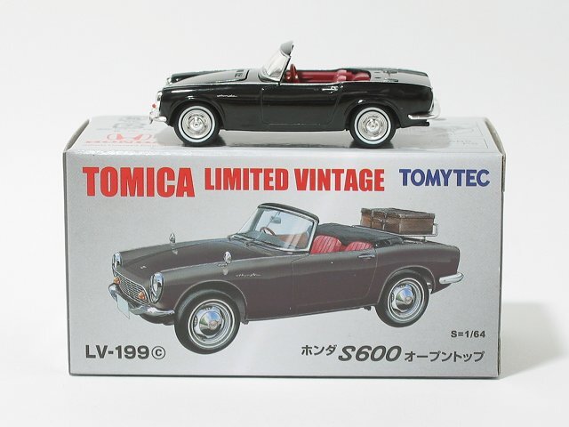 ホンダ S600 オープントップ（黒）LV-199c【トミーテック社1/64ミニカー】【トミカの時】_画像3