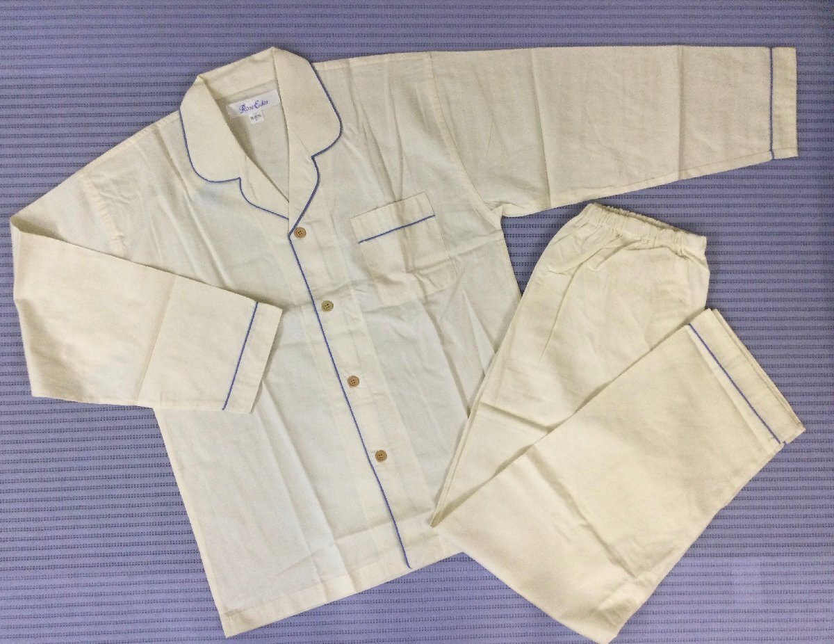 * new goods *8 discount .* west river *. cloth flax gentleman for * long sleeve pyjamas * cotton 100%*M size * pants, front opening equipped * made in Japan * postage 520 jpy 