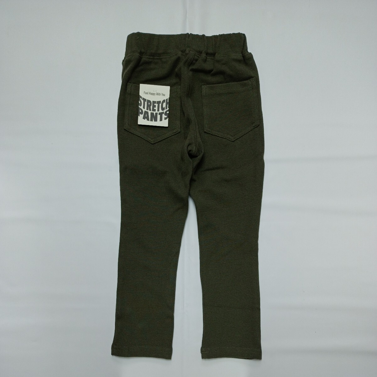 [ khaki ][ unused ] child clothes Kids 110 man girl long trousers long pants bottoms stretch pants simple plain casual 