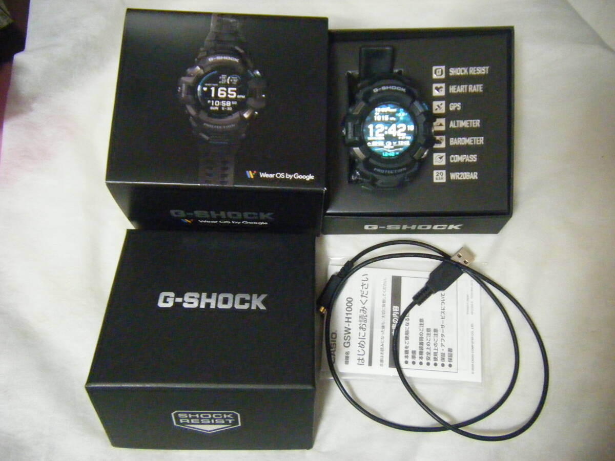 CASIO◆スマートウォッチ G-SQUAD PRO GSW-H1000-1JR ★G-SHOCK カシオ ジーショック 腕時計 BLKの画像1