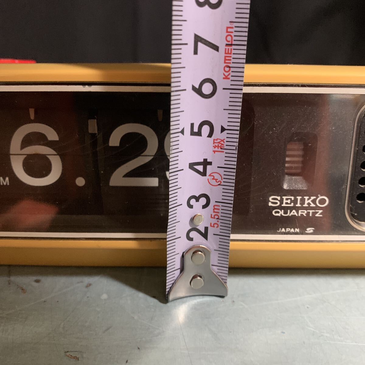 パタパタ時計 SEIKO QUARTZ セイコー 置時計 目覚まし時計 昭和レトロ 当時物 置き時計 QN418C ビンテージ (9537)