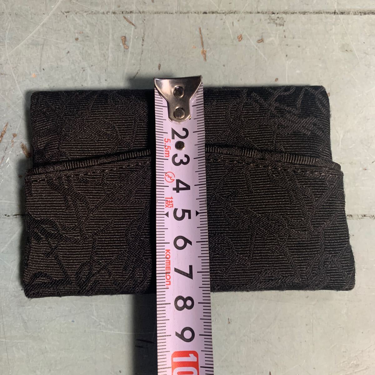 Yves Saint Laurent イヴサンローラン YSL ポケットティッシュ カバー ケース　黒 (9634)_画像6