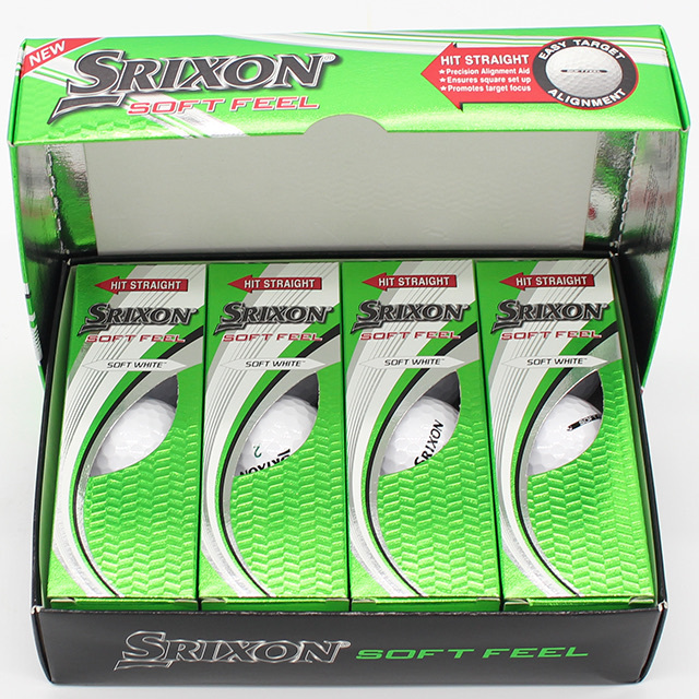 【新品即決 送料無料】1ダース12個 ダンロップ スリクソン ソフトフィール ソフトホワイト 白 US SRIXON SOFT FEEL ゴルフボール b014w