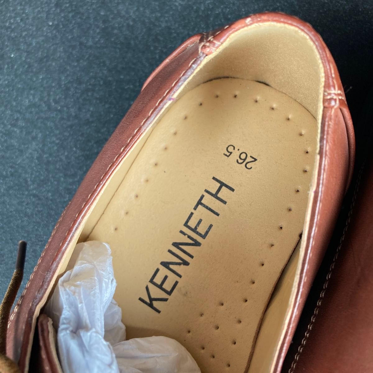 kenneth ビジネスシューズ　ブラウン　茶　ドレスシューズ　メンズ　送料無料 本革 紳士靴
