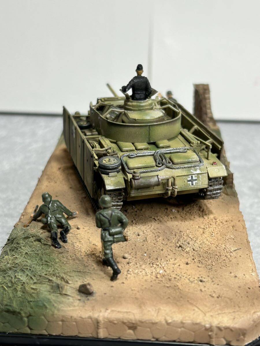 1/76レベル製ドイツ軍 Ⅲ号戦車 ジオラマ完成品の画像3