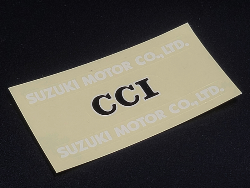 GT380 GT550 GT750 サイドカバー ステッカー 左右 セット CCI カンパニーラベル 純正 廃盤 シール デカールの画像1