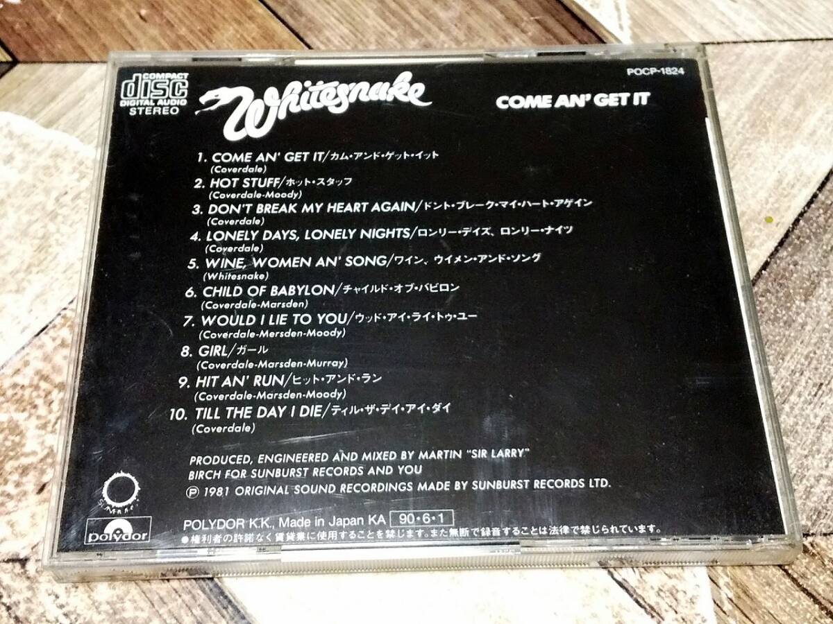 CD ホワイトスネイク / Whitesnake / カム・アンド・ゲット・イット / Come An Get It / POCP-1824 ＃224の画像2