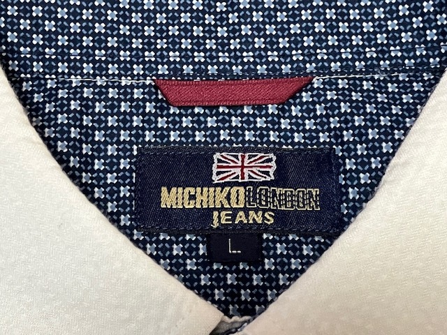 ■MICHIKO LONDON（ミチコロンドン）■七分袖シャツ（サイズL）、送料185円の画像8