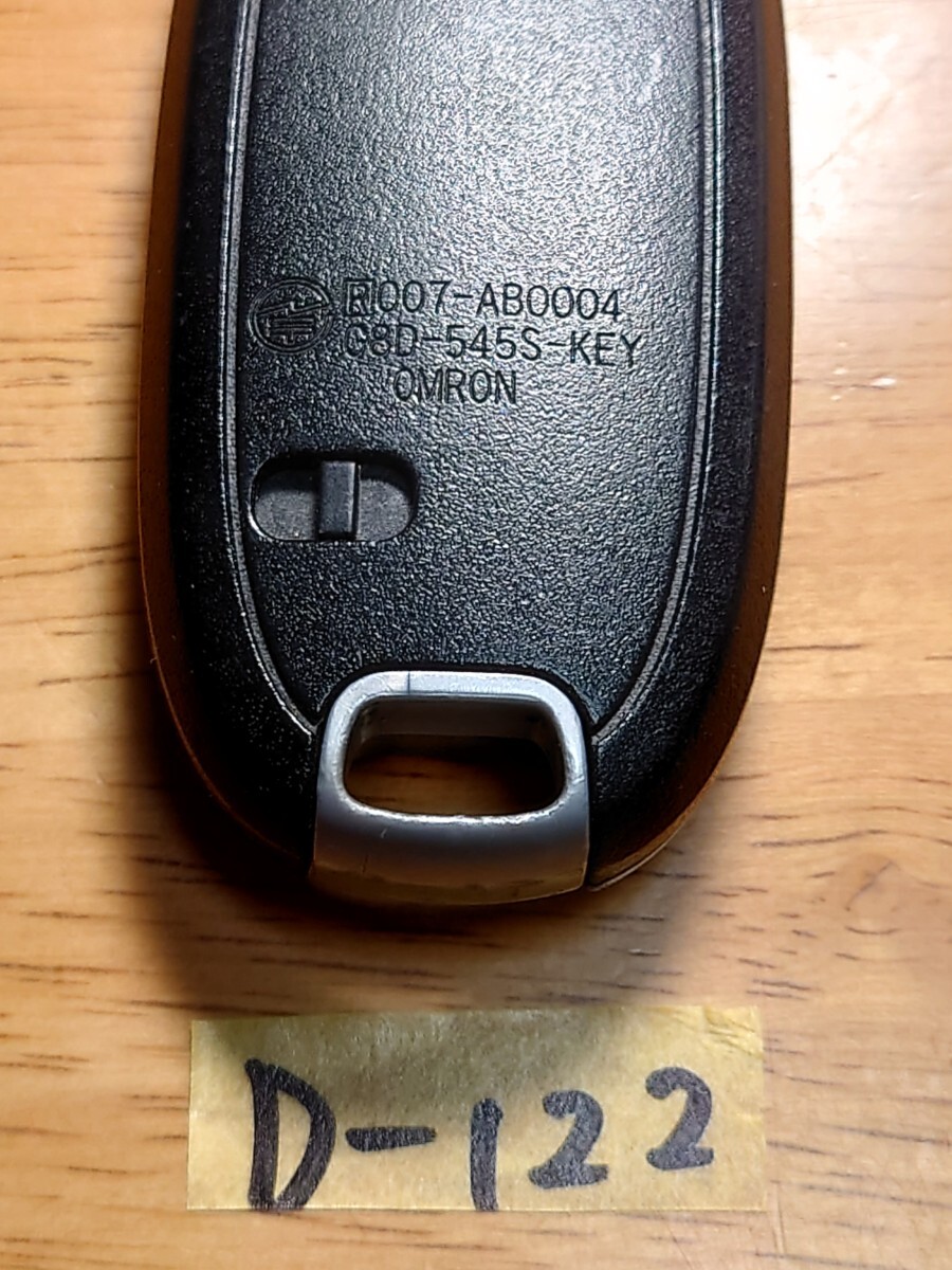 D-122 Nissan original smart key 2 button stamp 007-AB0004 Moco MG33S *SUZUKI Wagon R/ MR Wagon / Hustler MH34S MF33S MR31S