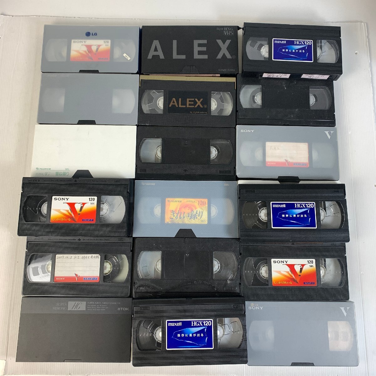 Y5-924 使用済み VHS ビデオテープ 54本セット SONY/TDK/マクセル/スコッチ/パナソニック/ビクター HG*XZ*XG*HGX*XD等 100サイズ 愛知の画像3