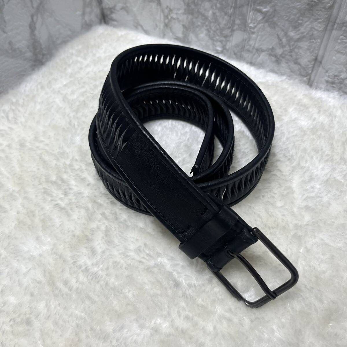 【中古】GIORGIO ARMANI ジョルジオ・アルマーニ ベルト　黒 (36)_画像2