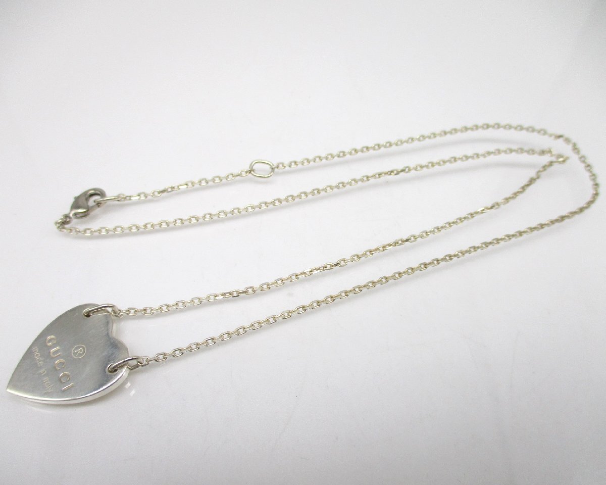 # Gucci # Heart pendant necklace # silver 925