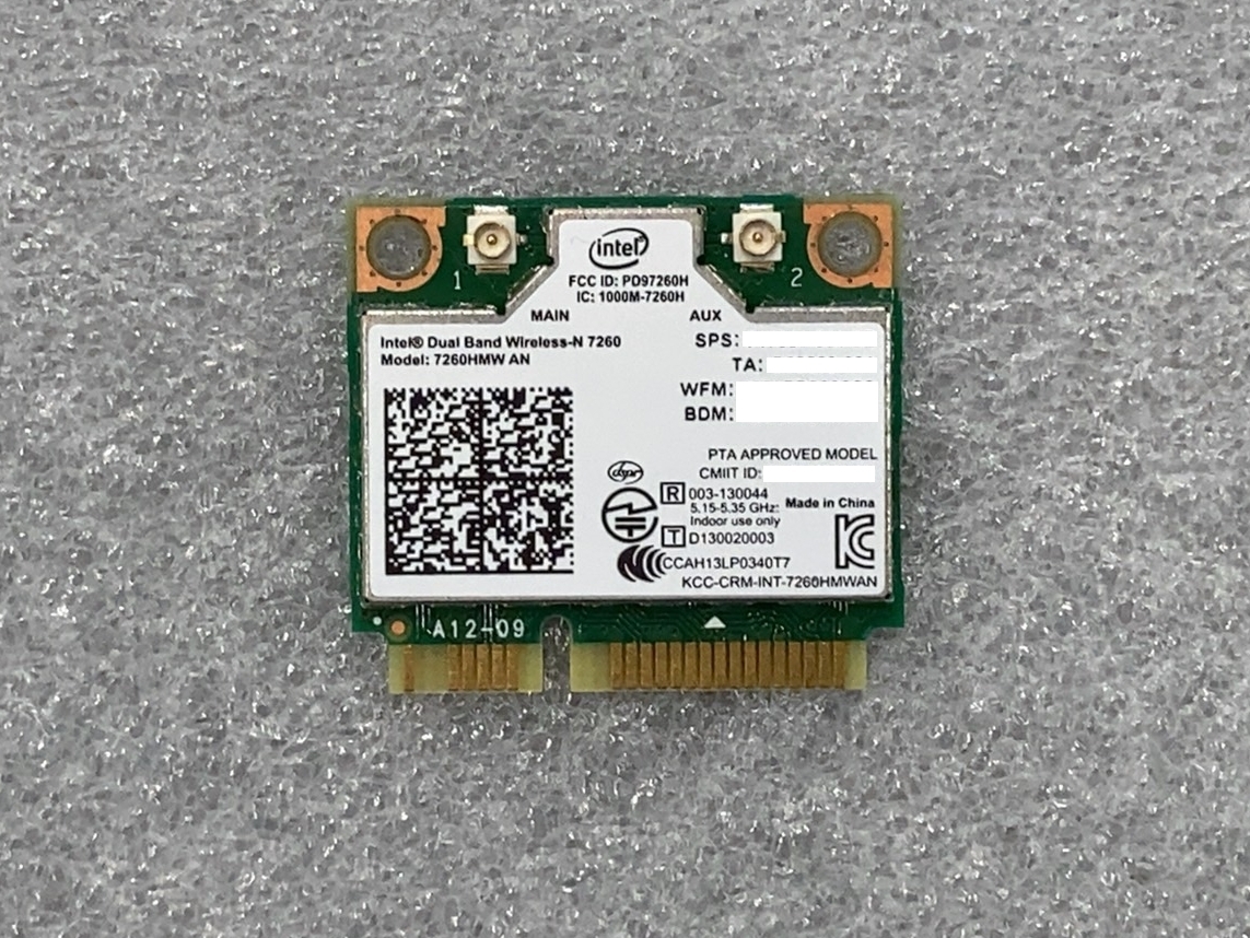Intel 7260HMW AN インテル 無線LANカード Dual Band Wireless-N 7260 1000M-7260H クリックポスト対応の画像1