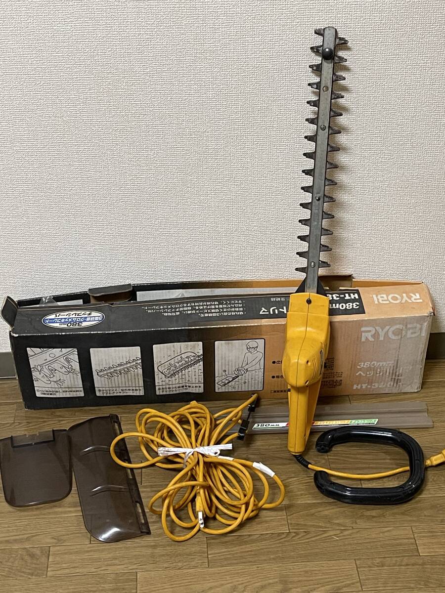 【動作確認済み】RYOBI リョービ ヘッジトリマ HT-3800 380mm クロムメッキブレード ガーデニングツール 刈り込み機_画像1