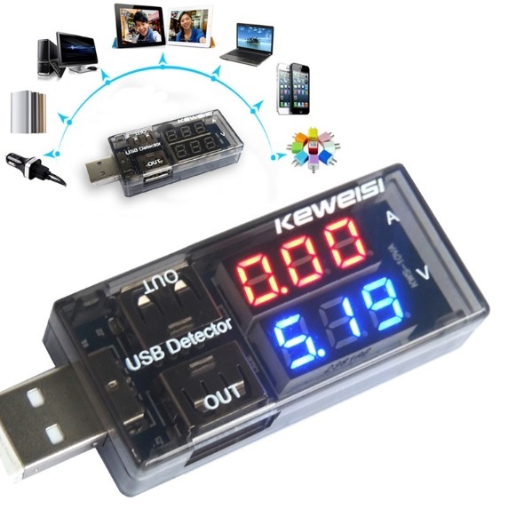  double USB checker tester USB voltmeter USB amperemeter bolt Anne pair (USB consumption electric current charger measuring instrument distributor USB power consumption )