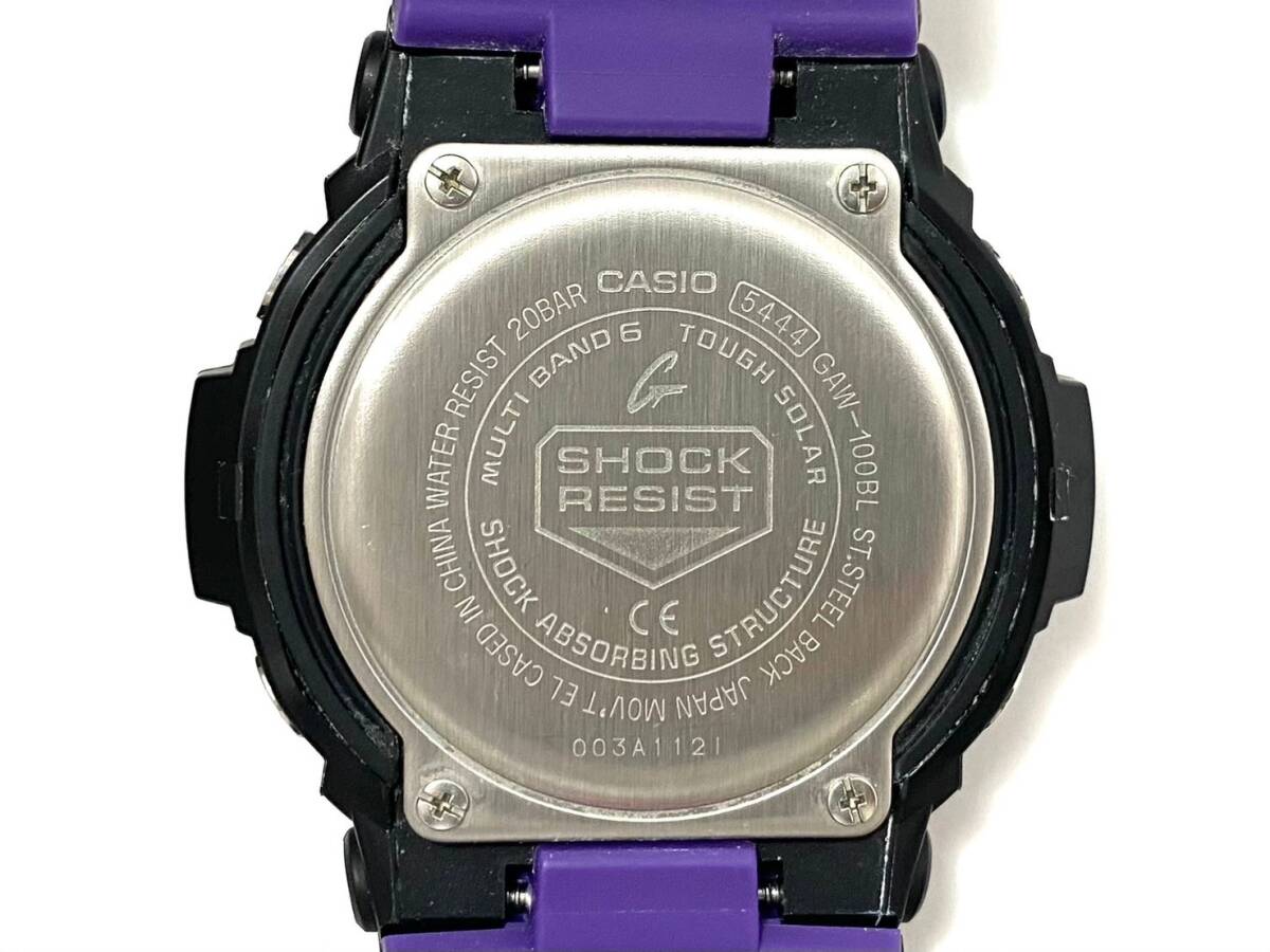★ CASIO/カシオ G-SHOCK GAW-100BL タフソーラー マルチバンド6 ブラック×パープル×ブルー メンズ腕時計 Gショック (47979I4)の画像8