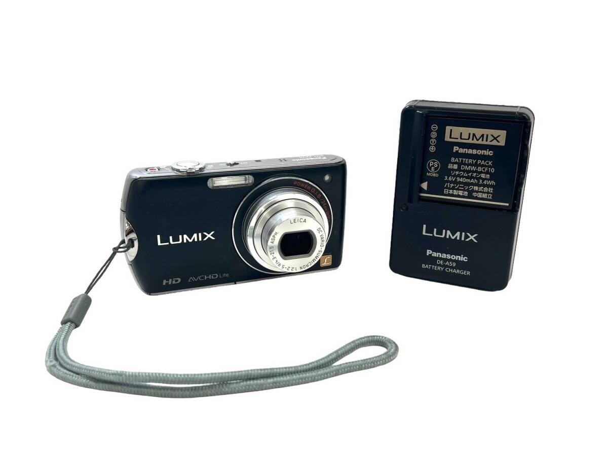 【通電のみ確認済】Panasonic/パナソニック LUMIX ルミックス DMC-FX70 コンパクトデジタルカメラ バッテリー付き 現状品 (47584OT6)の画像1