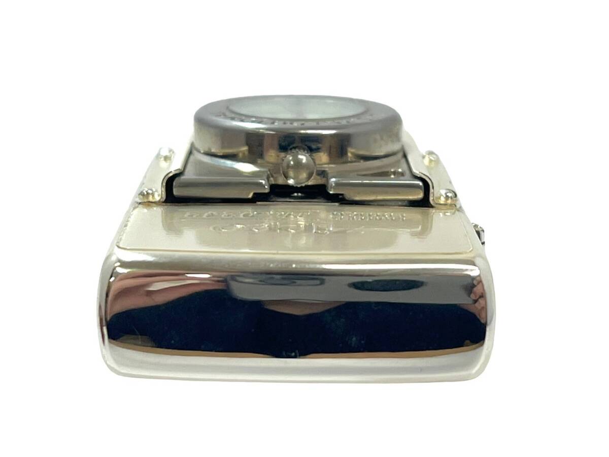 ZIPPO/ジッポー TIME LIGHT タイムライト U.S.TRADITIONAL 2002年製 シルバー 木箱付き オイルライター 喫煙具 現状品 (44765OT4)の画像6