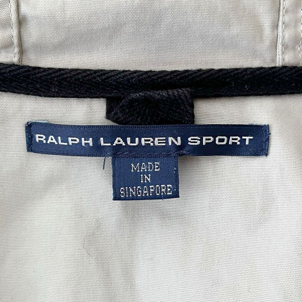 90s Ralph Lauren Sport 撥水加工 コットン フーデッド レインジャケット L ビンテージ 90年代 ラルフローレン スポーツ ヴィンテージの画像4