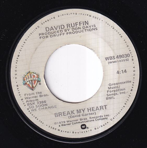 David Ruffin - Sexy Dancer / Break My Heart (A) SF-K424_7インチ大量入荷しました。