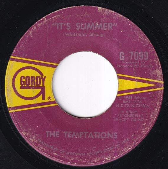 The Temptations - Ball Of Confusion (That's What The World Is Today) / It's Summer (C) N358_7インチ大量入荷しました。