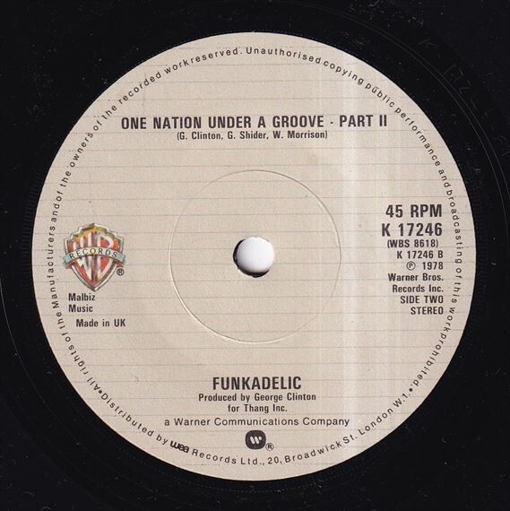 Funkadelic - One Nation Under A Groove - Part I / One Nation Under A Groove - Part II (A) N550の画像2