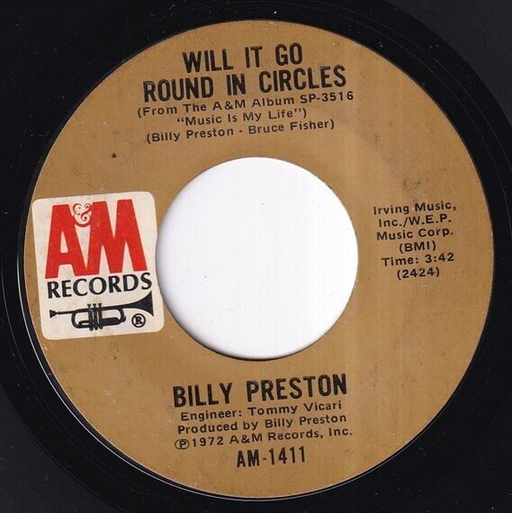 Billy Preston - Will It Go Round In Circles / Blackbird (B) SF-N098の画像2