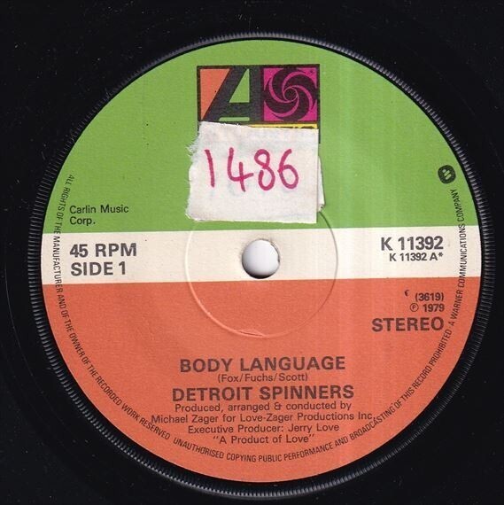 Detroit Spinners - Body Language / With My Eyes (A) SF-N536_7インチ大量入荷しました。