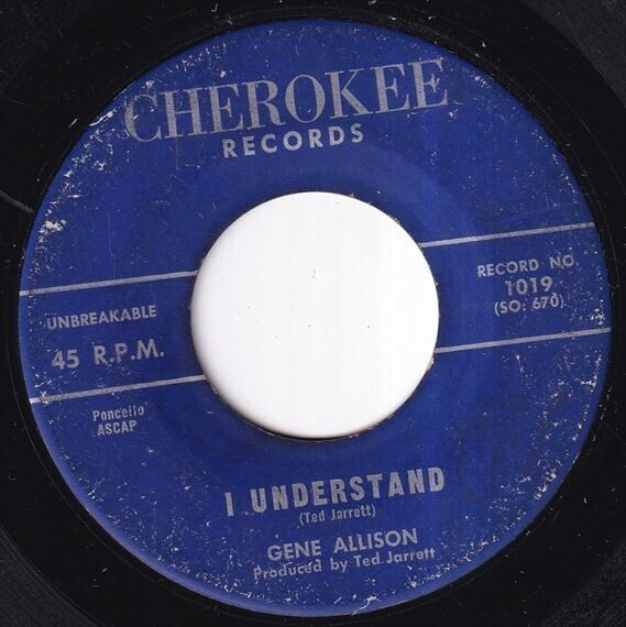 Gene Allison - I Understand / Now That We're Together (C) SF-N374の画像2