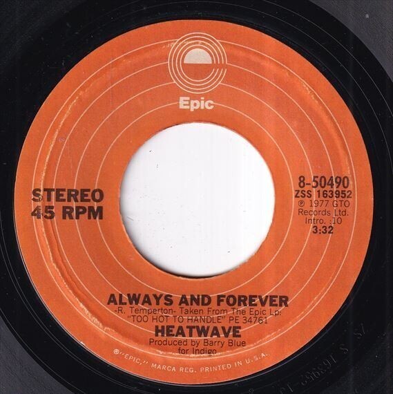 Heatwave - Always And Forever / Super Soul Sister (B) SF-L329_7インチ大量入荷しました。