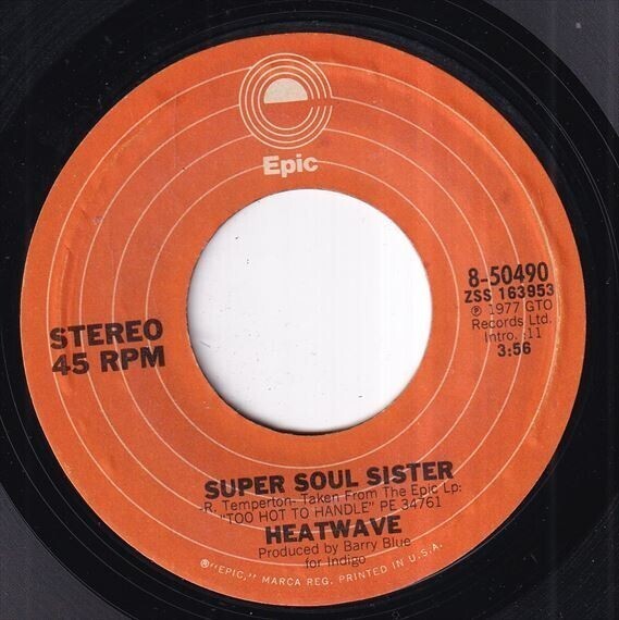 Heatwave - Always And Forever / Super Soul Sister (B) SF-L329_7インチ大量入荷しました。