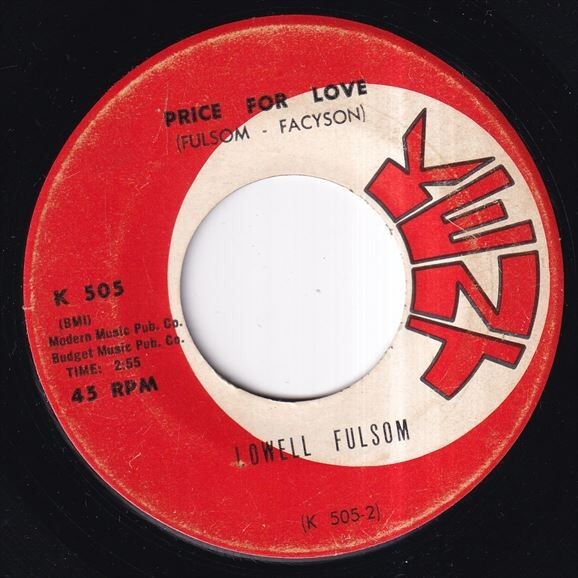 Lowell Fulsom - Lovin' Touch / Price For Love (B) O001の画像2