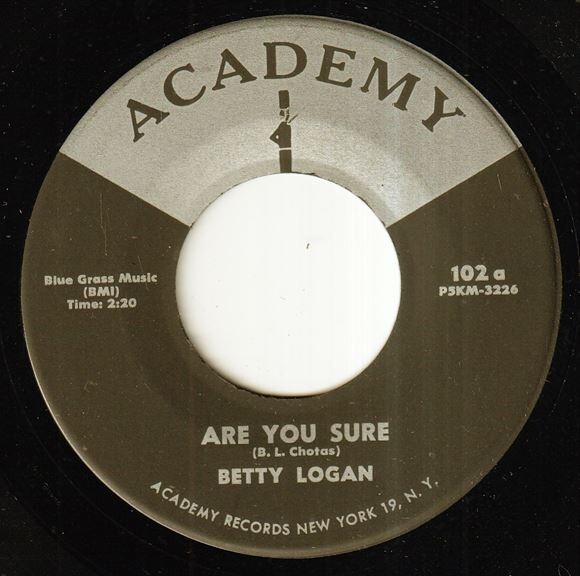Betty Logan - Are You Sure / Teen Age Party (A) RP-Q130の画像1