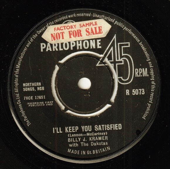 Billy J. Kramer With The Dakotas - I'll Keep You Satisfied / I Know (A) RP-P179の画像2